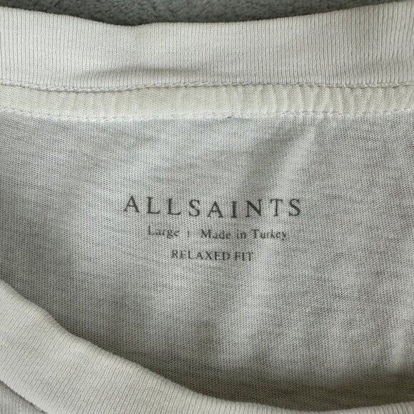All Saints White State Crew T-Shirt Women's Size Large - Picture 2 of 13